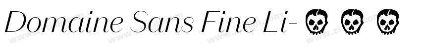Domaine Sans Fine Li字体转换